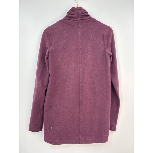 Lululemon That's A Wrap Cardigan Jacket Heathered Bordeaux Drama Plum Sz 4 - Picture 6 of 8